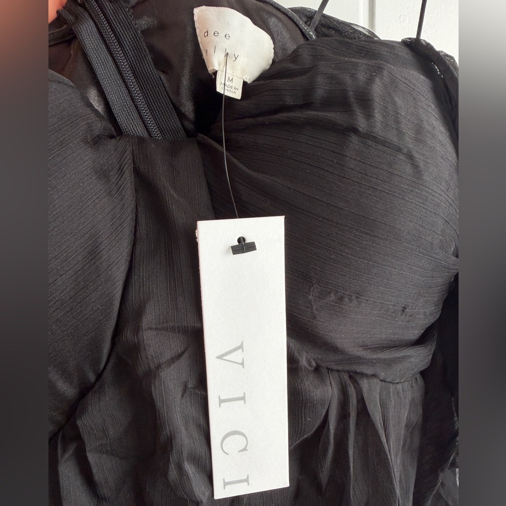 Vici Black Sheer Blouse - Picture 4 of 4